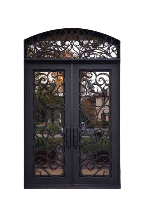 Renaissance Double Iron Door – Ornate Classical Scrollwork