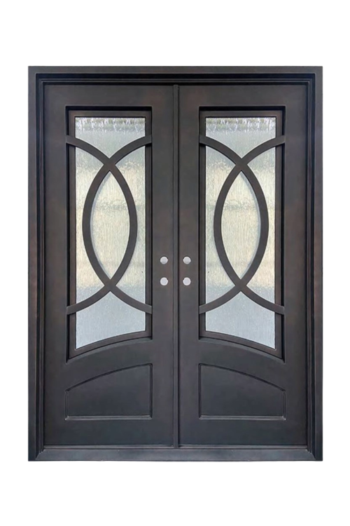 Eclipse Double Iron Door – Custom Wrought Iron Design for Grand Entrances