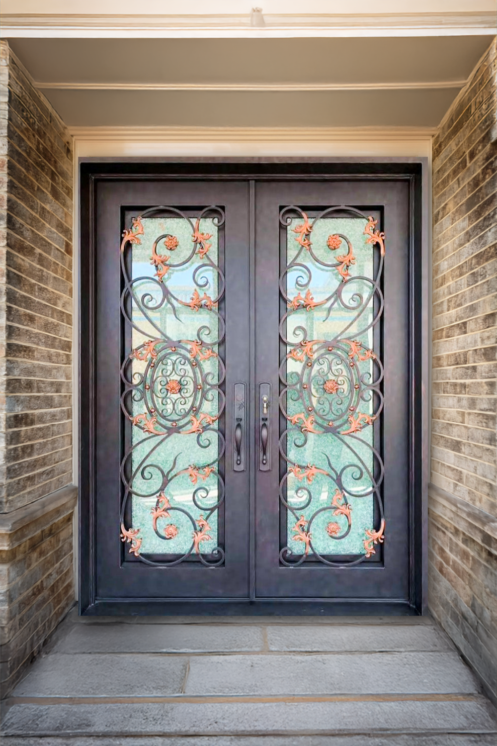 Elegant Autumn Iron Door