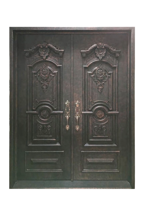 Monarch Deco Double Iron Door – Deco-Inspired Ironwork for Elegant Entrances