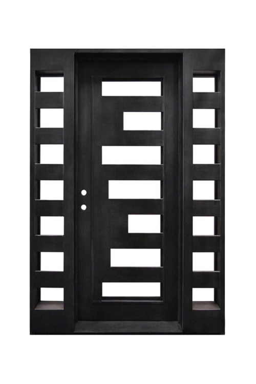 Metro Grid Single Iron Door – Industrial Modern Design