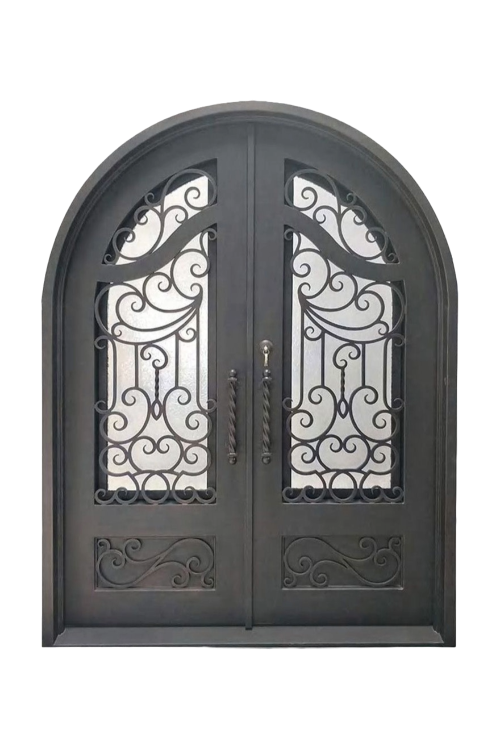 Versailles Archway Double Iron Door – Elegant Detailing by Nationwide Iron Works