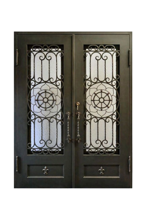 Owl Eyes Double Iron Door – Custom Iron Design with Symbolic Detailing
