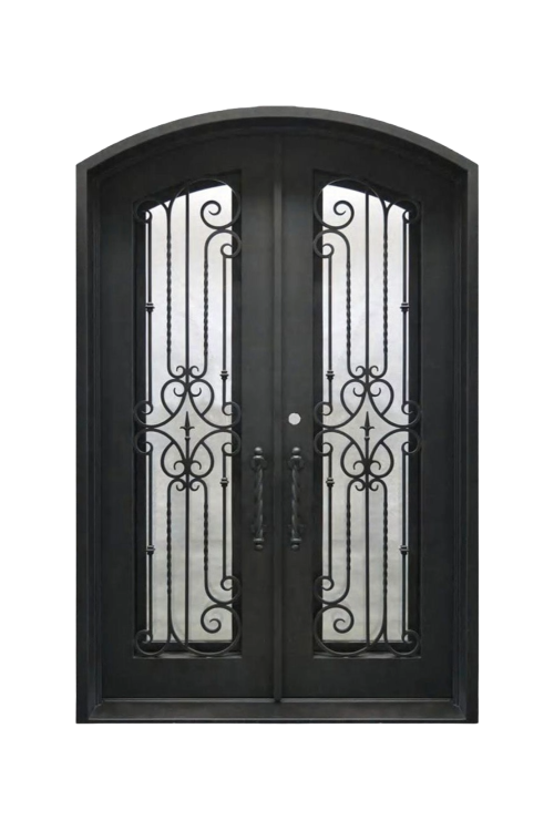 Twin Stars Double Iron Door – Celestial Paneled Design by Nationwide Iron Works