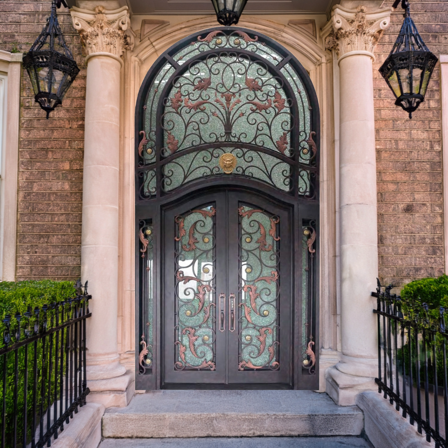 luminous stately iron door