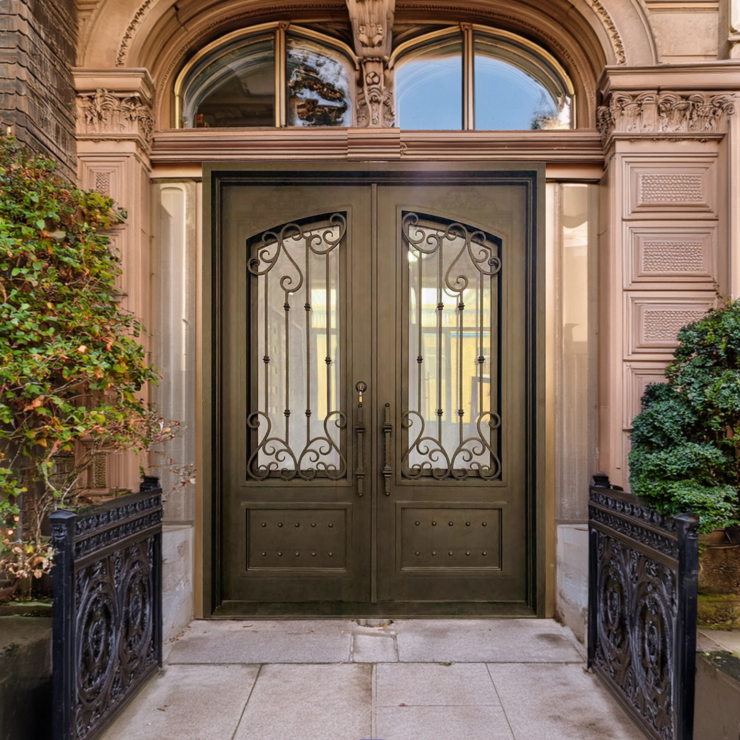 stately luxury iron door