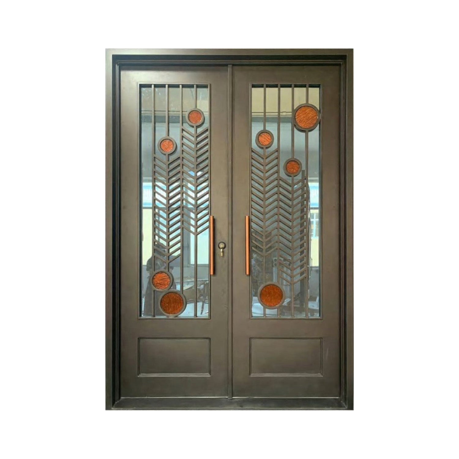 modern wrought iron door