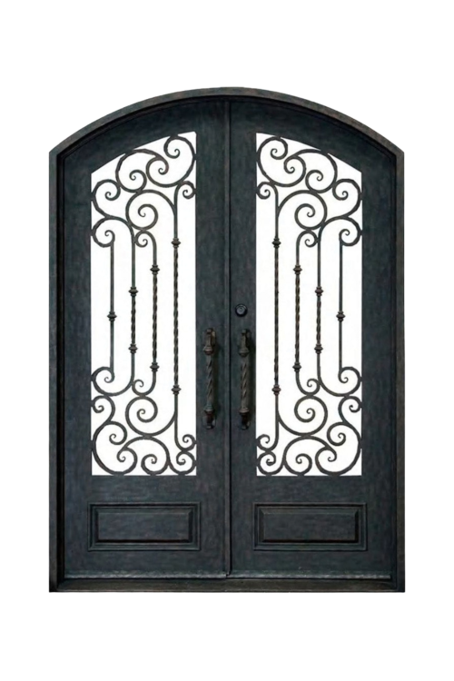 Furling Vines Double Iron Door – Botanical Design by Nationwide Iron Works