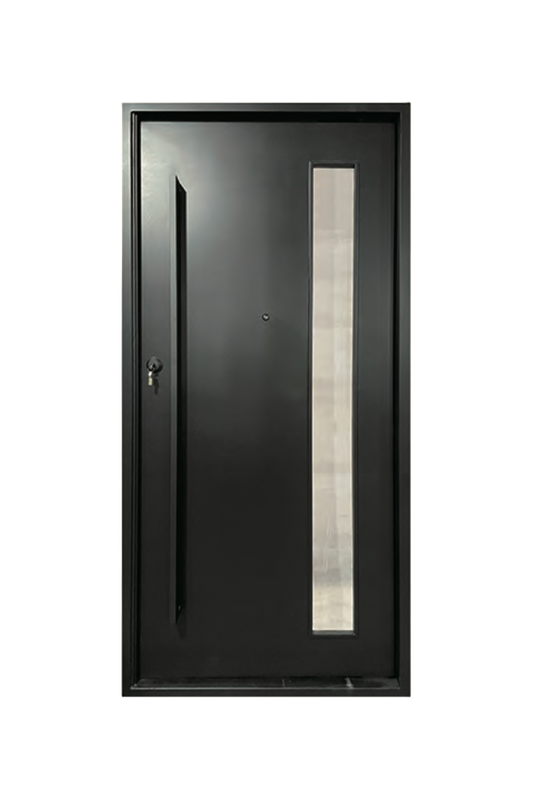 Solace View Iron Pivot Door