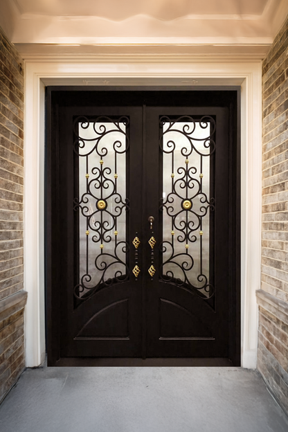 Gilded Flower Iron Door