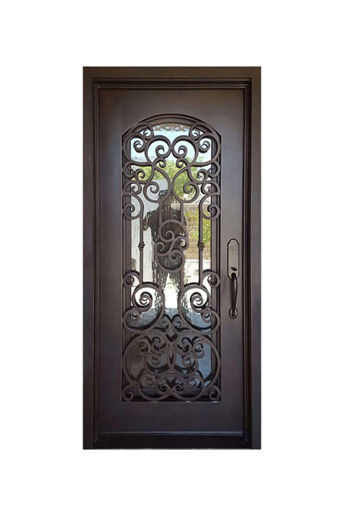 Timepiece Single Iron Door – Timeless Decorative Iron Flourishes