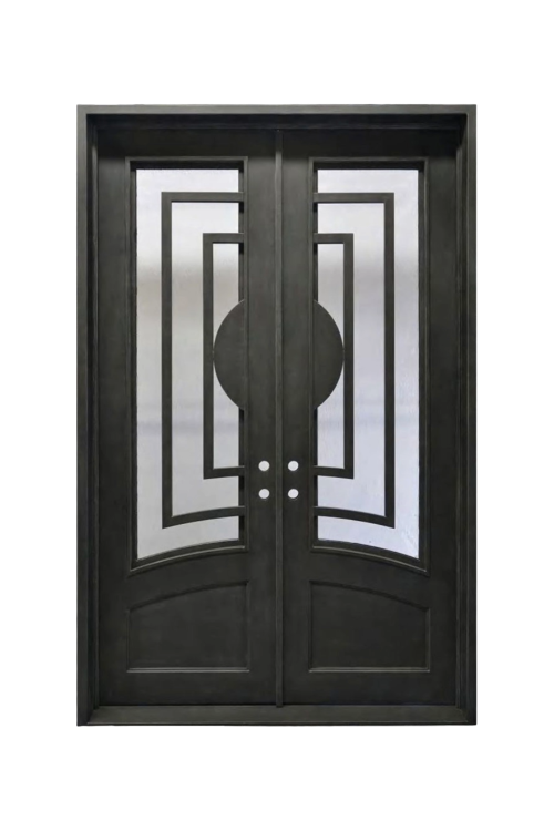 Labyrinth Double Iron Door – Ironwork Mastery with Clean, Classical Lines