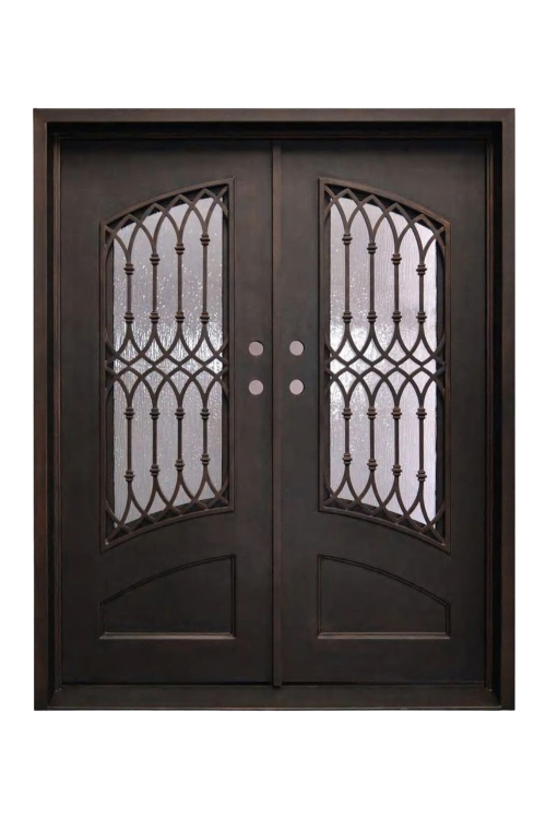 Manor Gate Double Iron Door – Grand Ironwork with Elegant Detailing