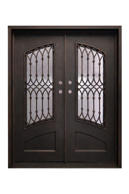 Manor Gate Double Iron Door – Grand Ironwork with Elegant Detailing