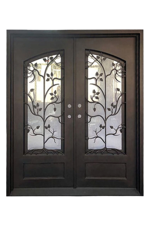 Trellis Double Iron Door – Garden-Inspired Ironwork with Custom Details