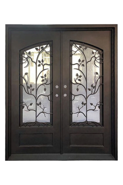 Trellis Double Iron Door – Garden-Inspired Ironwork with Custom Details