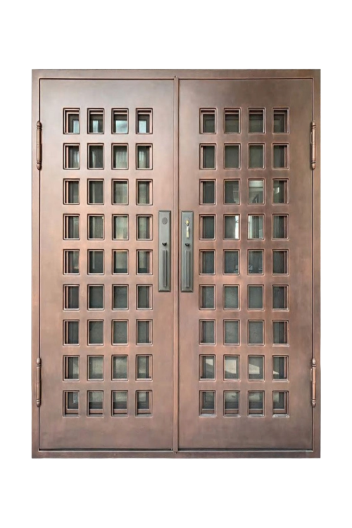 Citadel Rustic Double Iron Door – Rugged Ironwork with Rustic Detailing