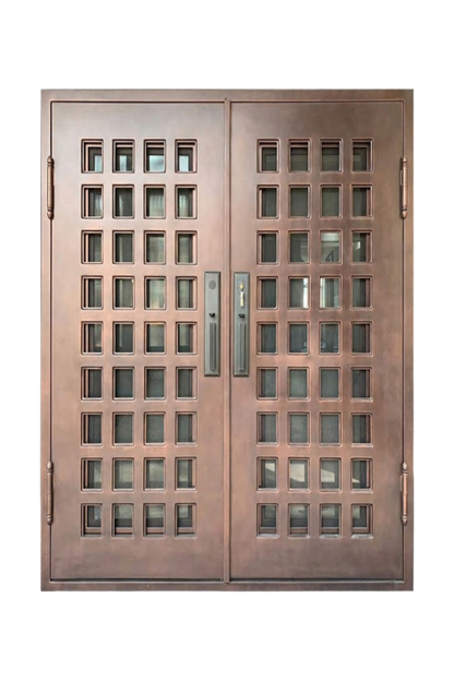 Citadel Rustic Double Iron Door – Rugged Ironwork with Rustic Detailing