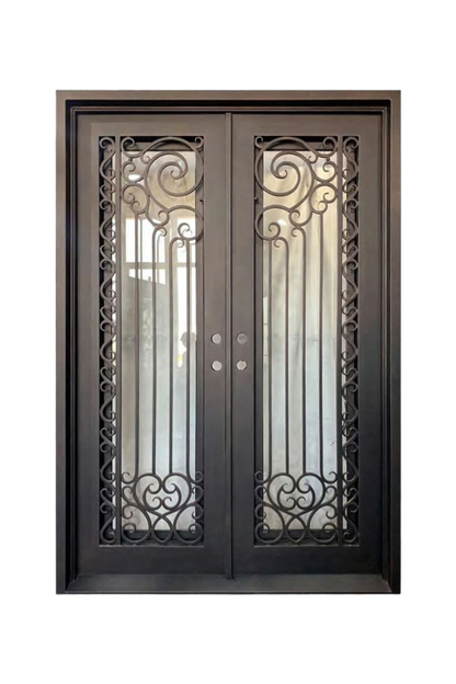 Baroque Scroll Double Iron Door – Ornate Ironwork with Classic Design