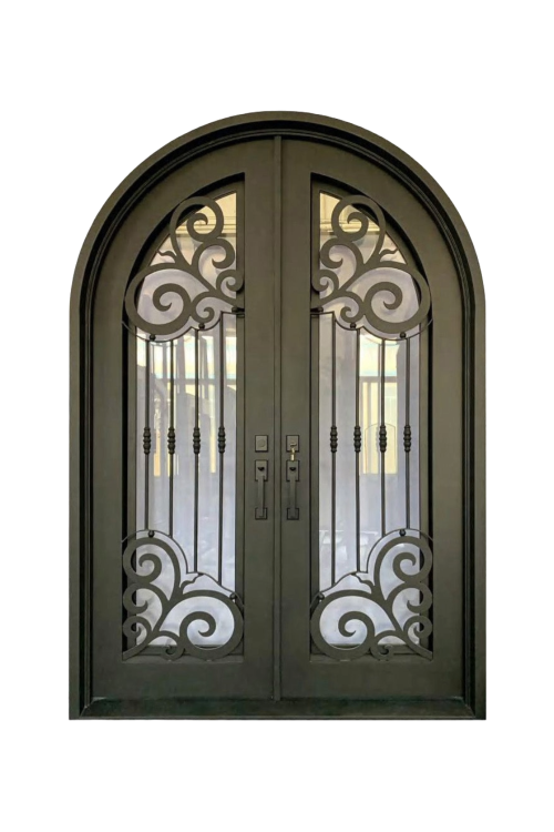 Caged Moth Double Iron Door – Optimistic Iron Design by Nationwide Iron Works