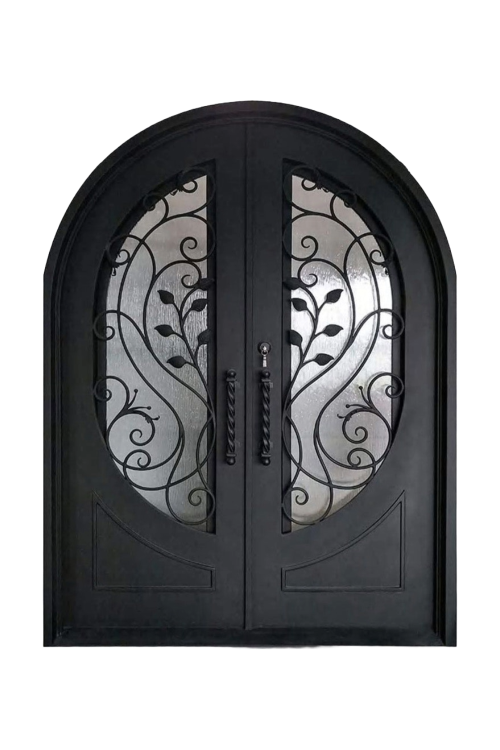 Elysian Arch Double Iron Door – Lavish Ironwork by Nationwide Iron Works