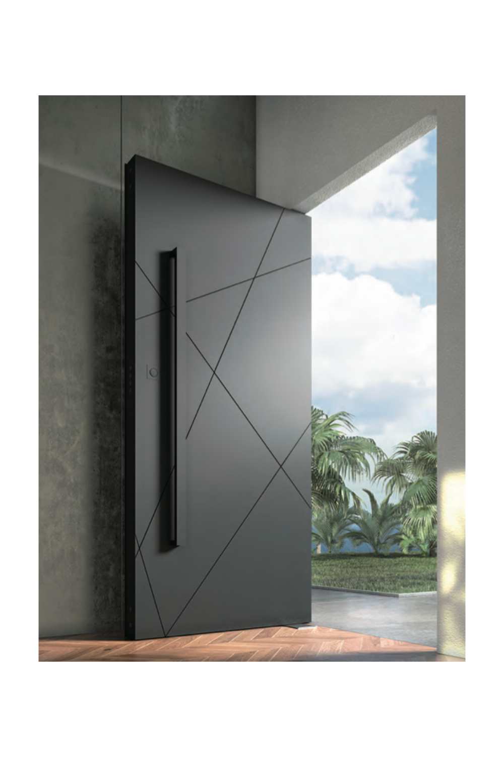 Meridian Iron Pivot Door