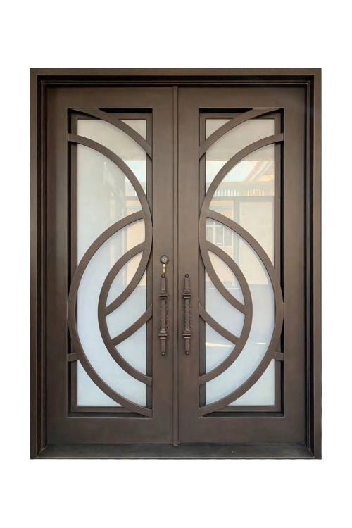 Roman Knot Iron Door – Rustic Iron Door with Unique Knot Design